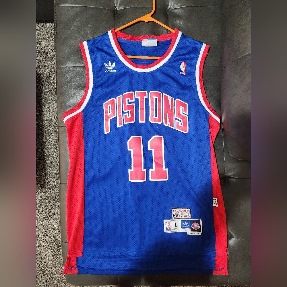 adidas Detroit Pistons Blue Red #11 NBA Jersey